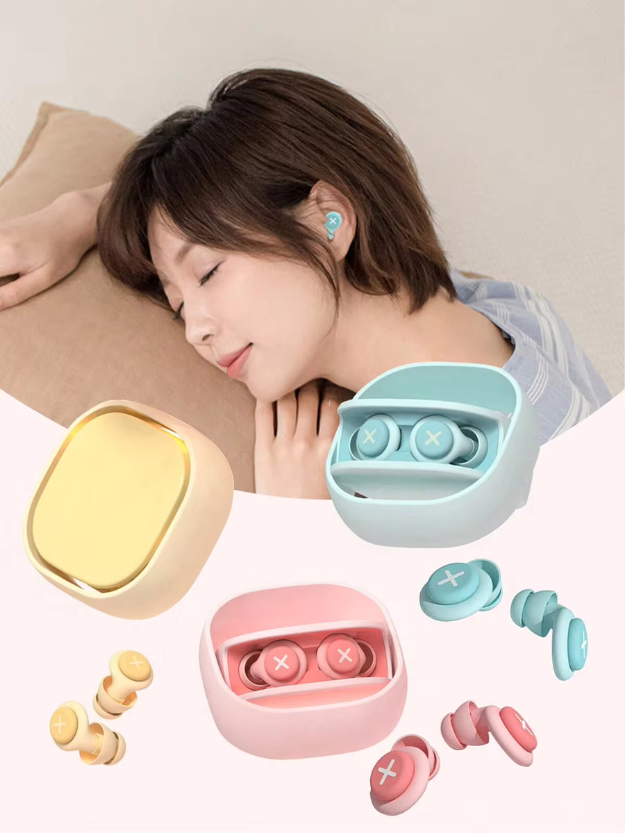 1pc Reusable Silicone "Tranquility" Sleep Earbuds - Super Noise Canceling, Blue, Pink, Yellow Color Fashion Items, For Students & Dorms, Anti-Snoring Earbuds, Sleep Noise Blocking Earbuds, Back To School Supplies