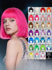 1pc Fashion Short Wig With Bangs, Multi-Color Anime Cosplay Wig, Short Straight Synthetic Bob Wig, Blonde Bob Wig With Bangs, Women's Short Blonde Wig, Suitable For Cosplay, Festivals, Anime Conventions, Celebrations, Fluorescent Multi-Color Cosplay